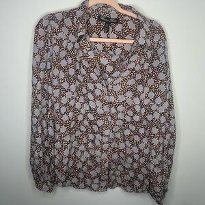 WINTER KATE Silk Blouse Dolman Long Sleeve M